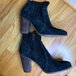Vince Camuto Black Suede Ankle Boots
